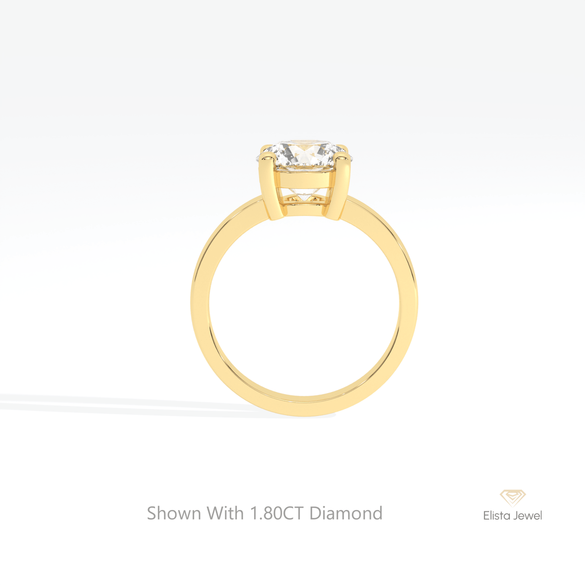 Round Cut Solitaire Wedding Lab Grown Diamond Ring - Alternative View