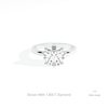 Round Cut Solitaire Wedding Lab Grown Diamond Ring in 14K Yellow Gold - Detail View