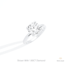 Round Cut Solitaire Wedding Lab Grown Diamond Ring in 14K Rose Gold - Profile View