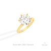 Round Cut Solitaire Wedding Lab Grown Diamond Ring in 10K Yellow Gold - Side View