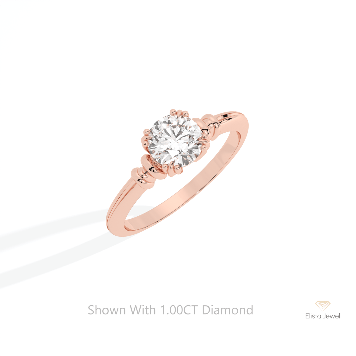 Round Cut Solitaire Wedding Lab Grown Diamond Ring in Platinum - Lifestyle View