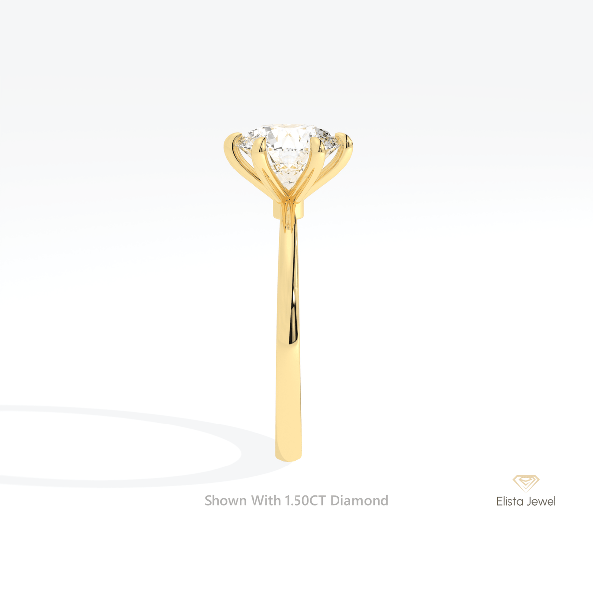 Round Cut Solitaire Wedding Lab Grown Diamond Ring - Additional View