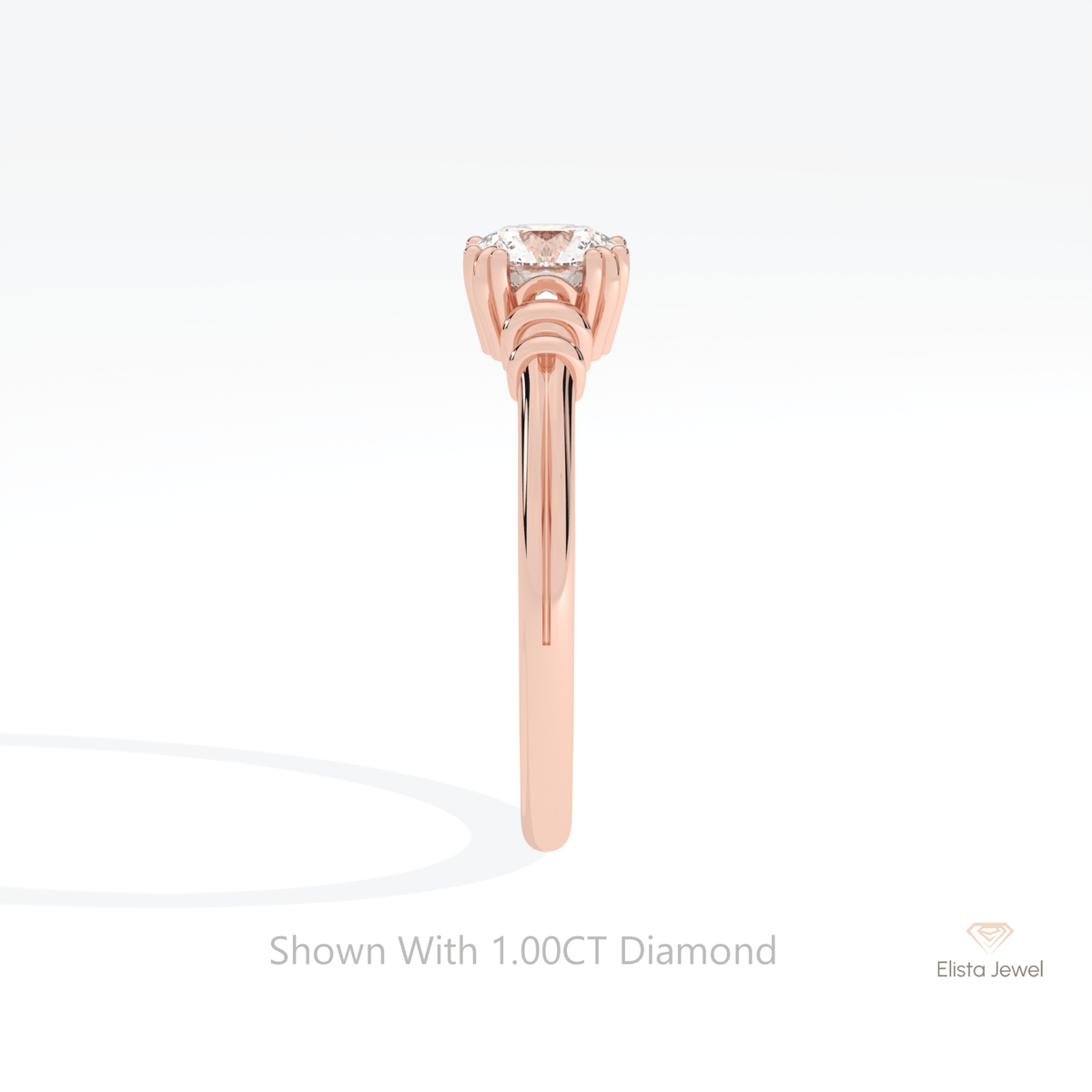 Round Cut Solitaire Wedding Lab Grown Diamond Ring - Additional View