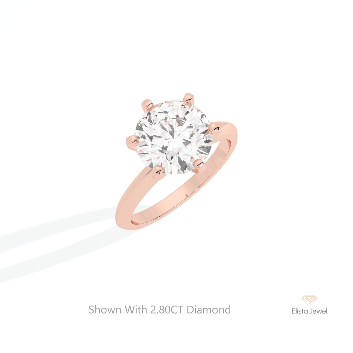 Round Cut Solitaire Wedding Lab Grown Diamond Ring in Platinum - Lifestyle View