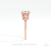 Round Cut Three Stone Engagement Lab Grown Diamond Ring - Additional View