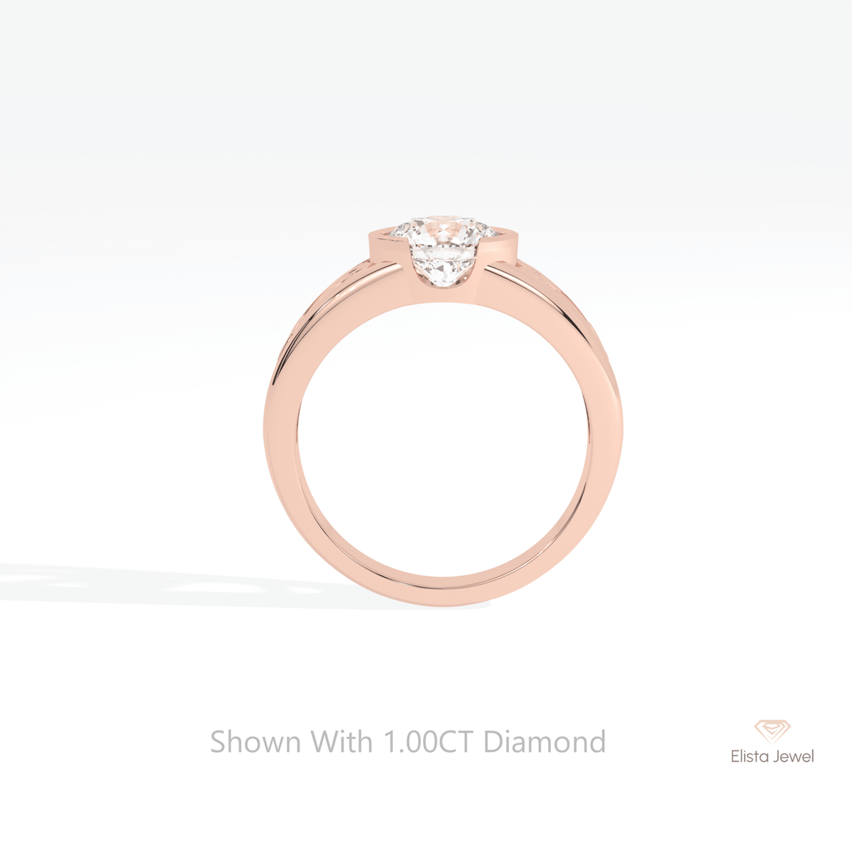 Round Cut Vintage Engagement Lab Grown Diamond Ring - Alternative View