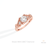Round Cut Vintage Engagement Lab Grown Diamond Ring in Platinum - Lifestyle View