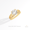 Round Cut Vintage Wedding Lab Grown Diamond Ring in 14K Rose Gold - Profile View