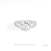Round Cut Vintage Wedding Lab Grown Diamond Ring in 10K White Gold - Front View