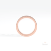 Round Cut Wedding Lab Grown Diamond Band in 10K Rose Gold - Angled View