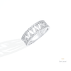 Round Cut Wedding Lab Grown Diamond Band in 14K Rose Gold - Profile View