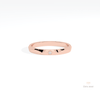Round Cut Wedding Lab Grown Diamond Band in 18K Rose Gold - Ring on Hand View