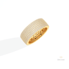 Round Cut Wedding Lab Grown Diamond Band in 14K Rose Gold - Profile View