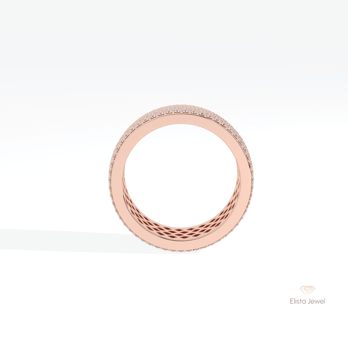 Round Cut Wedding Lab Grown Diamond Band - Alternative View
