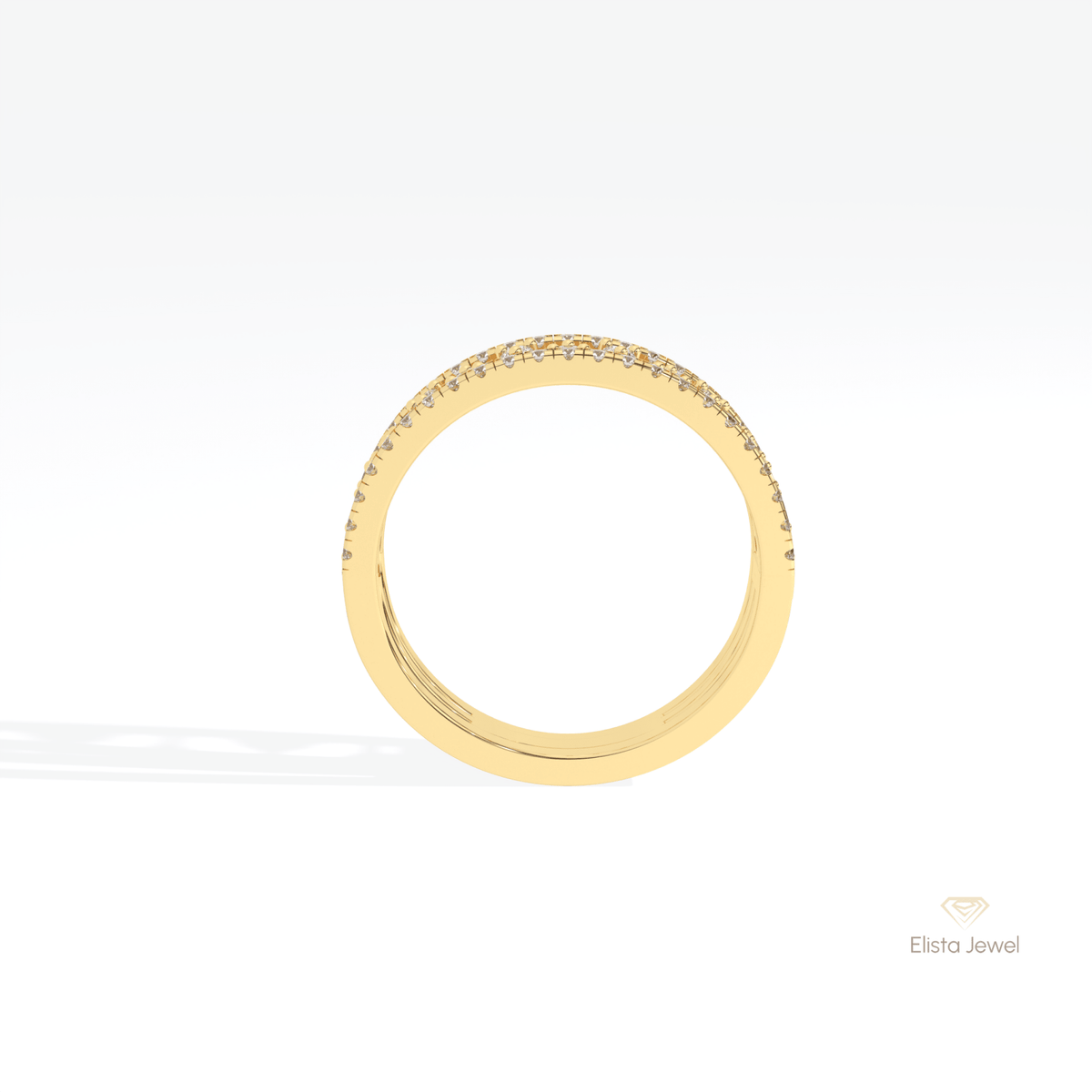 Round Cut Wedding Lab Grown Diamond Band - Alternative View