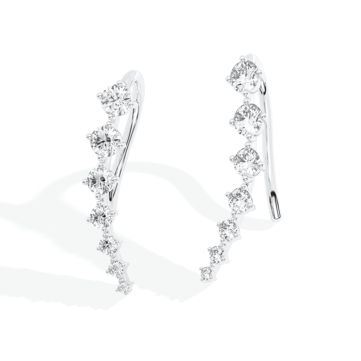 Seven Star Diamond Cuff Earring - Profile View