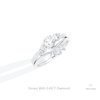 Stacking Lab Grown Diamond Band With Round Cut Lab Grown Diamond Ring Set in 14K Rose Gold - Profile View