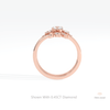 Stacking Lab Grown Diamond Band With Round Cut Lab Grown Diamond Ring Set in 10K Rose Gold - Angled View
