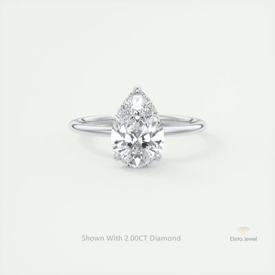 Pear Cut Solitaire Engagement Ring