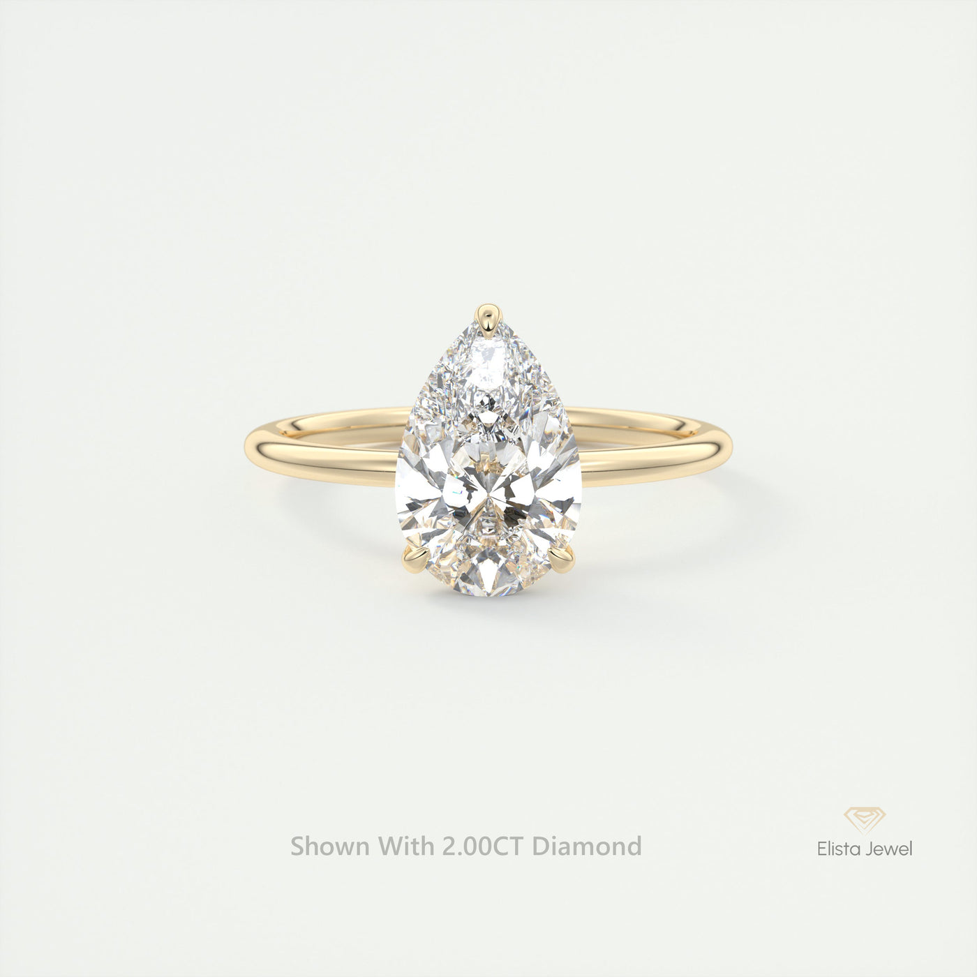 Pear Cut Solitaire Engagement Ring