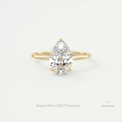 Pear Cut Solitaire Engagement Ring