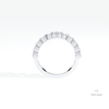Trapped Baguette Cut Wedding Lab Grown Diamond Band in 18K White Gold - Close-up View