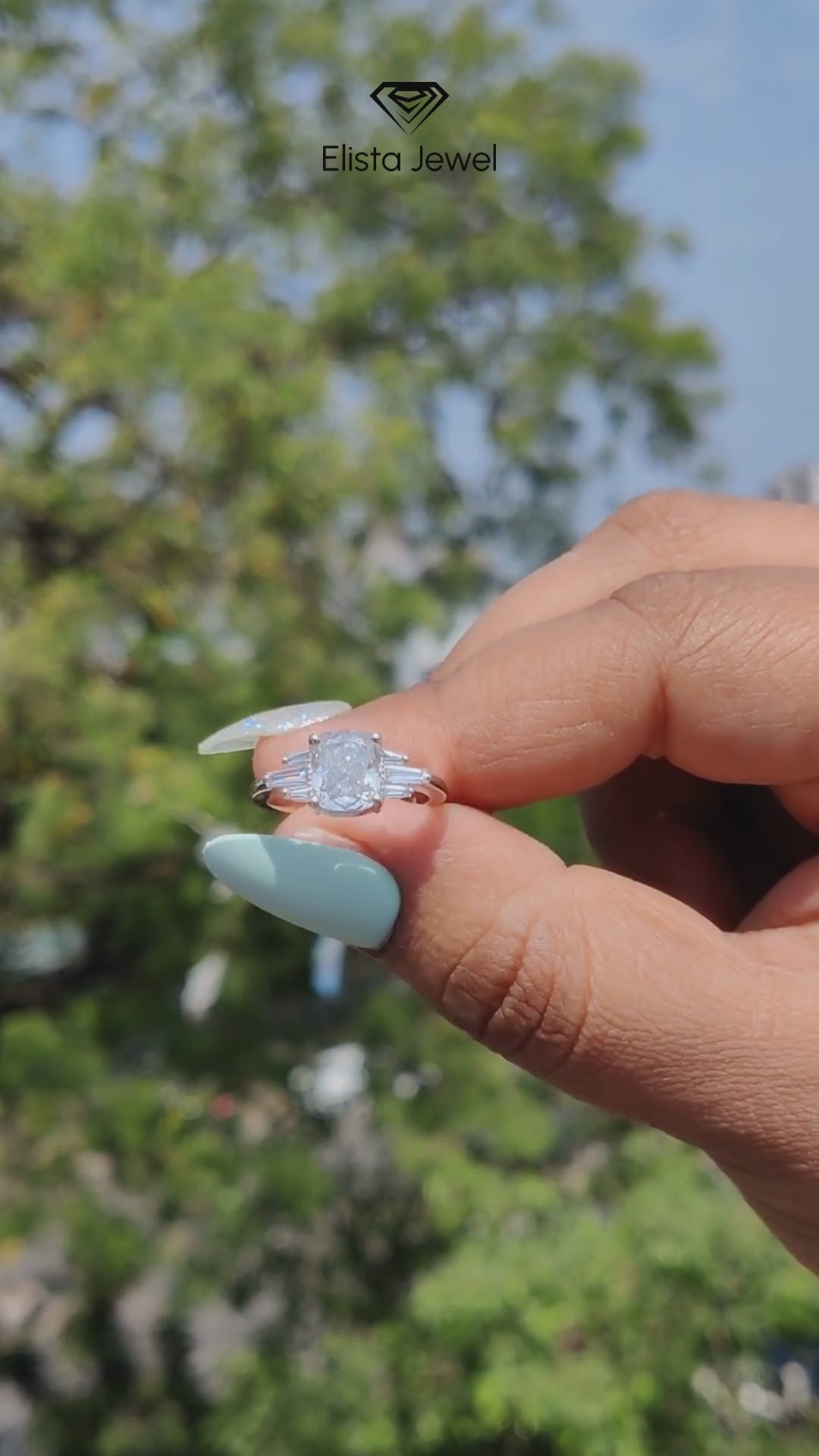 2CT Certified Cushion Diamond Engagement Ring, IGI Certified Cushion Lab Grown Diamond Hidden Halo Engagement ring in Platinum