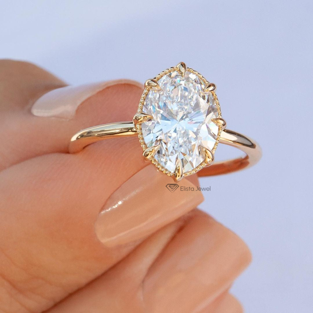 Oval Cut Solitaire Engagement Ring