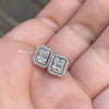 Baguettes & Round Cut Stud Earrings