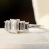Emerald Cut Five Stone Engagement ring