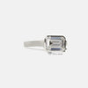 East West Emerald Solitaire Full Bezel Ring