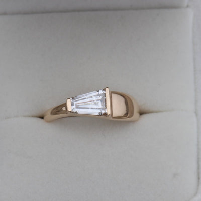Tapered Baguette Cut Solitaire Ring