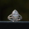 Marquise Cut Halo Engagement Ring