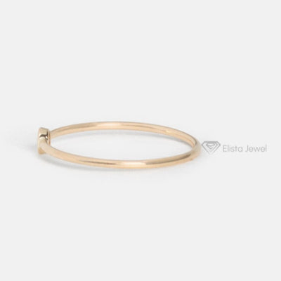 Round Cut Bezel Solitaire Ring