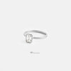 Emerald Cut Bezel Solitaire Wedding Ring