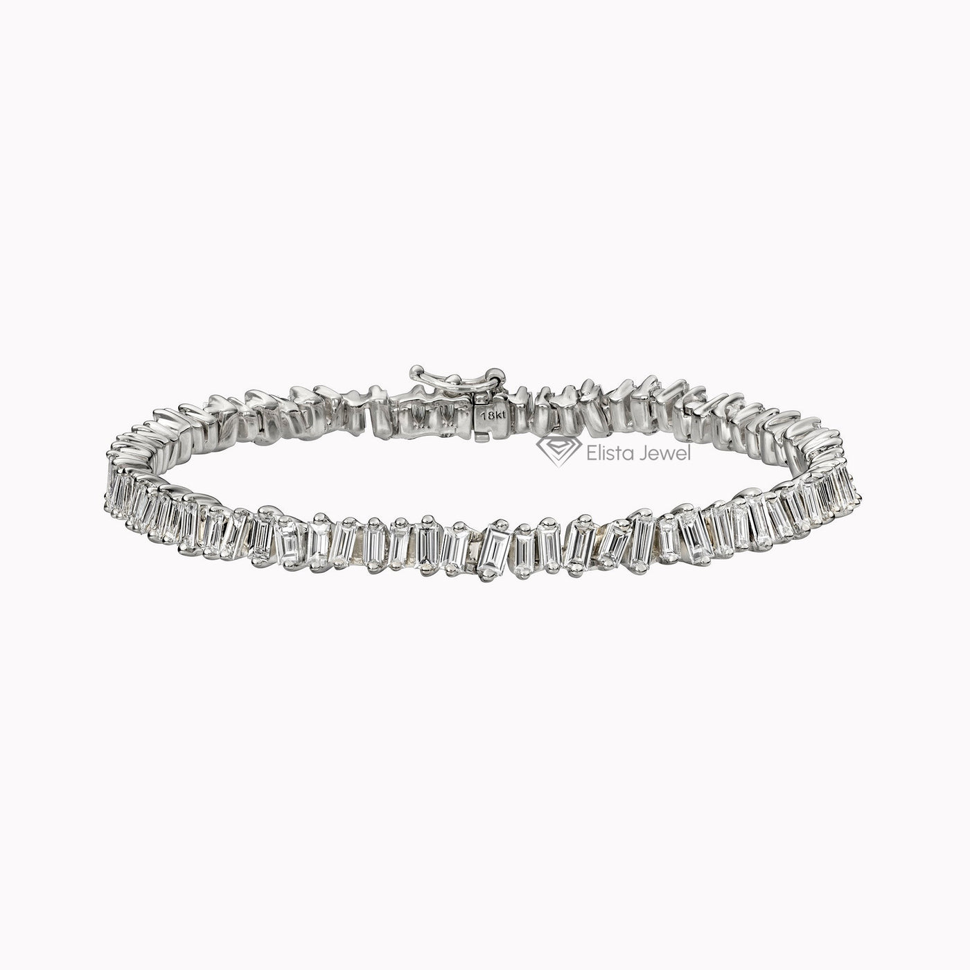 Baguette Diamonds Tennis Bracelet For Women