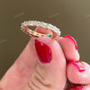 Baguette Cut Full Eternity Wedding Lab Grown Diamond Band - Lifestyle View