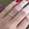 Baguette Cut Full Eternity Wedding Lab Grown Diamond Band - Ring on Hand View
