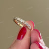 Baguette Cut Full Eternity Wedding Lab Grown Diamond Band - Close-up View