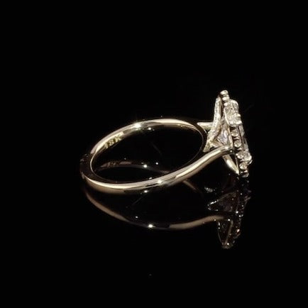 Radiant Cut Halo Engagement Ring