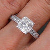 Cushion Cut Channel Set Engagement Ring