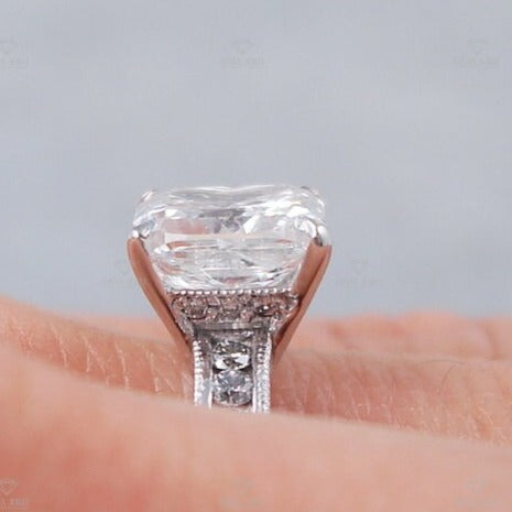 Cushion Cut Channel Set Engagement Ring