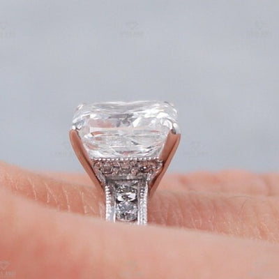 Cushion Cut Channel Set Engagement Ring