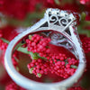 Emerald Cut Halo Vintage Wedding Ring
