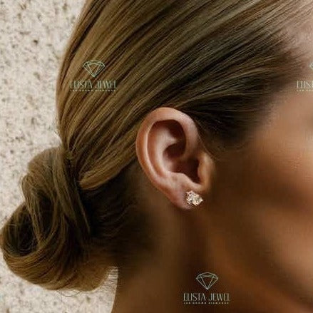 Mix Diamond Stud Earrings