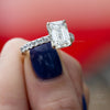 Emerald Cut Accent Engagement Ring