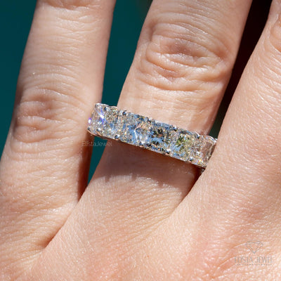 Radiant Cut Full Eternity Wedding Band