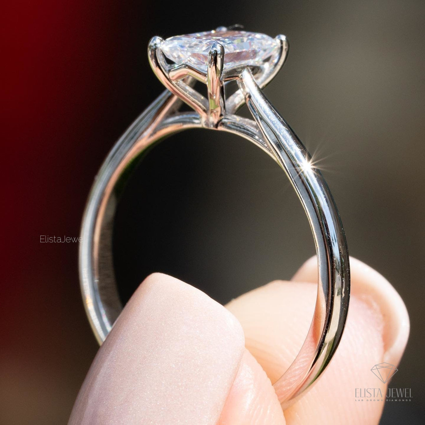 Radiant Cut Solitaire Engagement Ring