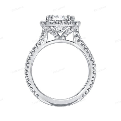 Custom order For Chris: Pear Cut Main Stone Engagement Ring Made In Solid White Gold