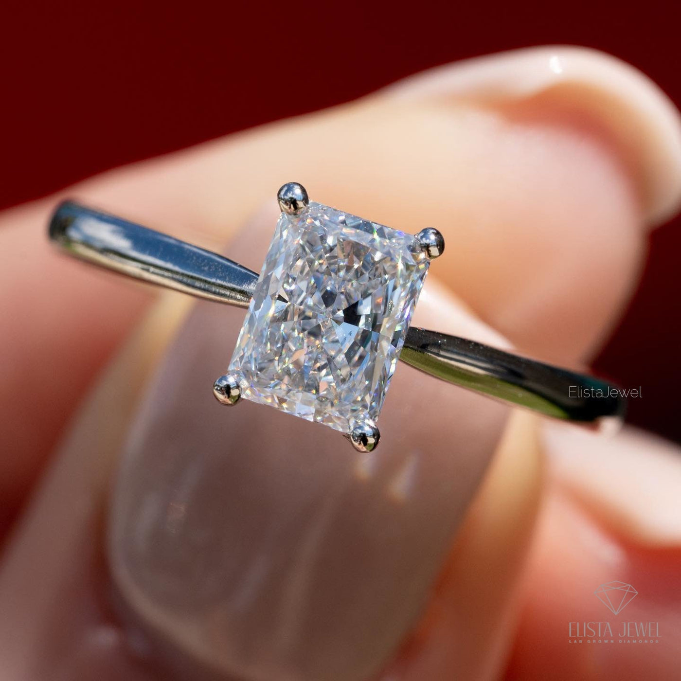 Radiant Cut Solitaire Engagement Ring